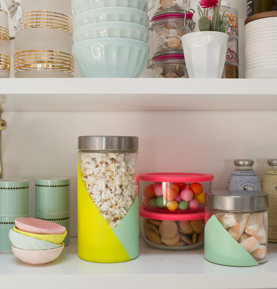Neon Jar DIY makes your kitchen pop with color!