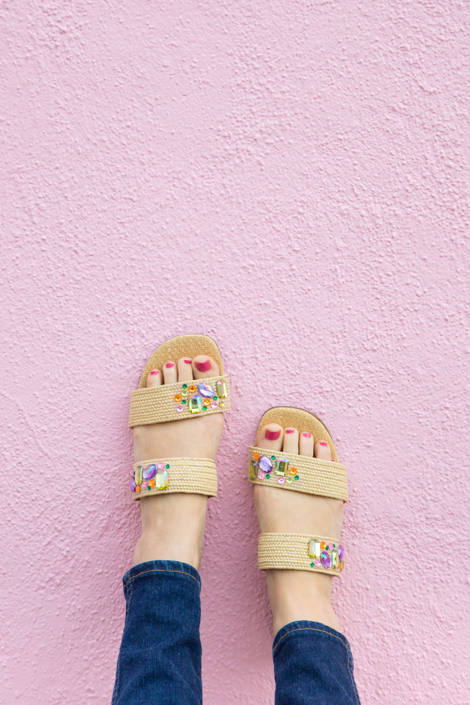 Everything you'll need to make DIY Gem Sandals! / Oh Joy!