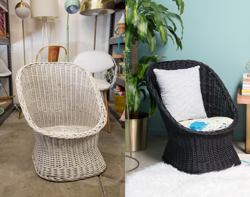 An Easy Way to Transform an Old Wicker Chair / Oh Joy!