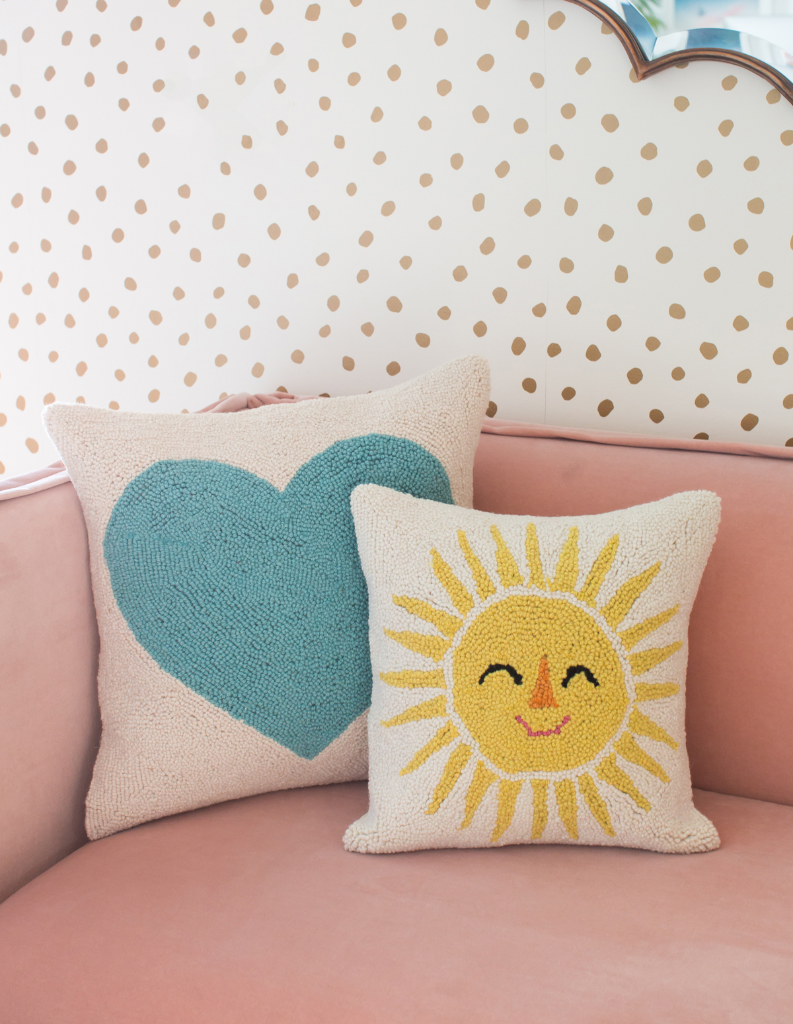 Heart and Sun Pillows / Shop now at Oh Joy!
