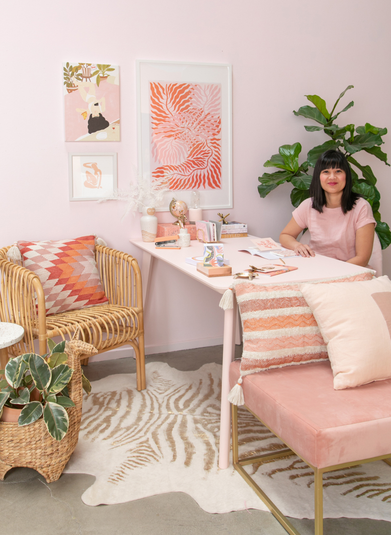 A Blush and Coral Office... / via Oh Joy!