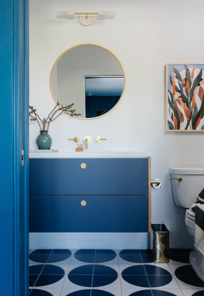 Oh Joy Studio Reveal: A Blue Stripe Guest Bathroom - Oh Joy!